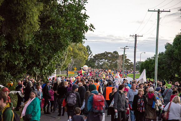 Crowd assembling