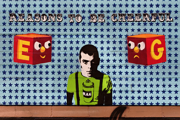 Ian Dury with some block heads