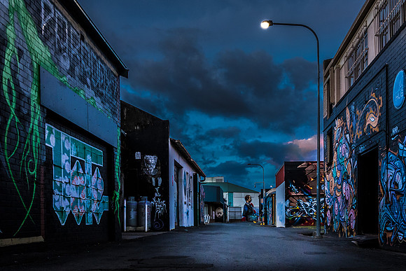 Back Alley at dusk