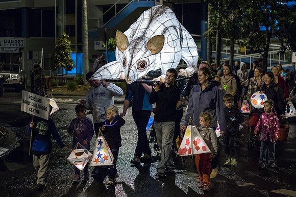Possum lantern in the parade