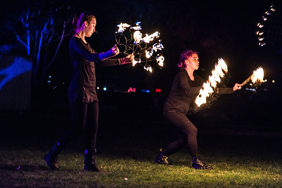 Flame duo - Lismore Lantern Parade 2015 finale