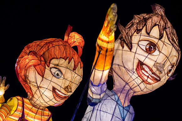 Dirt Girl and Scrap Boy lanterns