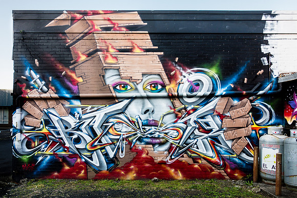 Tumbling tower - Lismore Back Alley gallery