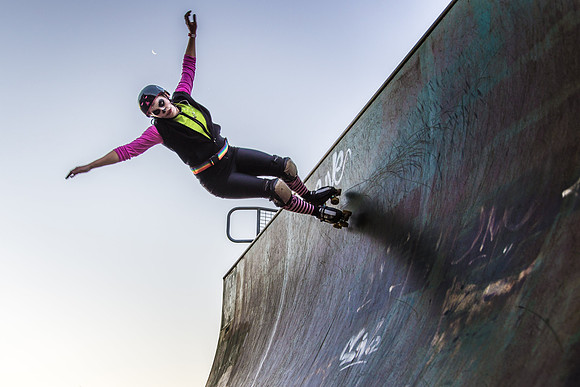 Skate park zombie girl - Lismore Lantern Parade 2015