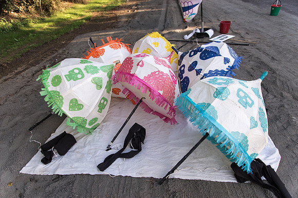 Umbrellla lanterns by day
