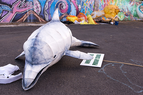 Beached dolphin lantern