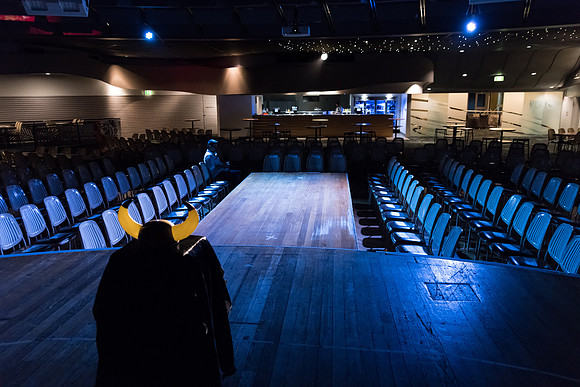 Empty stage, awaiting Mr Beef contestants and audience - Mr Beef 2016