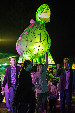 Green dinosaur lantern