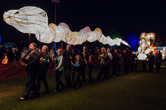 Finale snake lantern - Lismore Lantern Parade